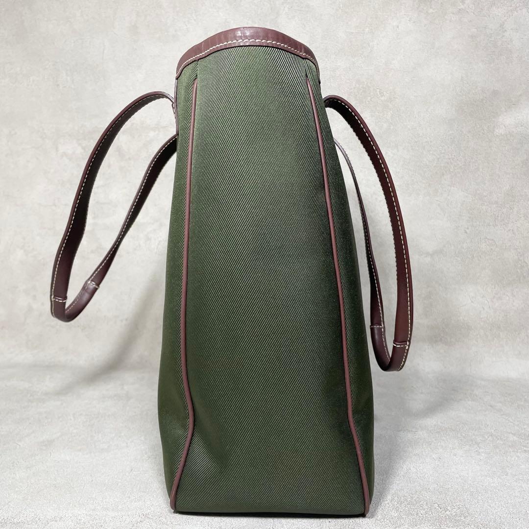 【美品】保存袋 ハンティングワールド トートバッグ キャンバス レザー メンズ