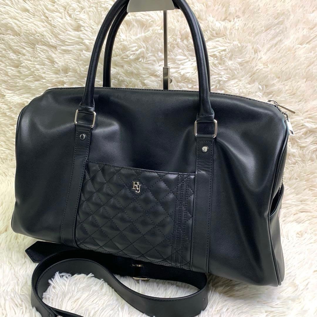 Riu Leather traveling bag キルティング　ボストンバッグ