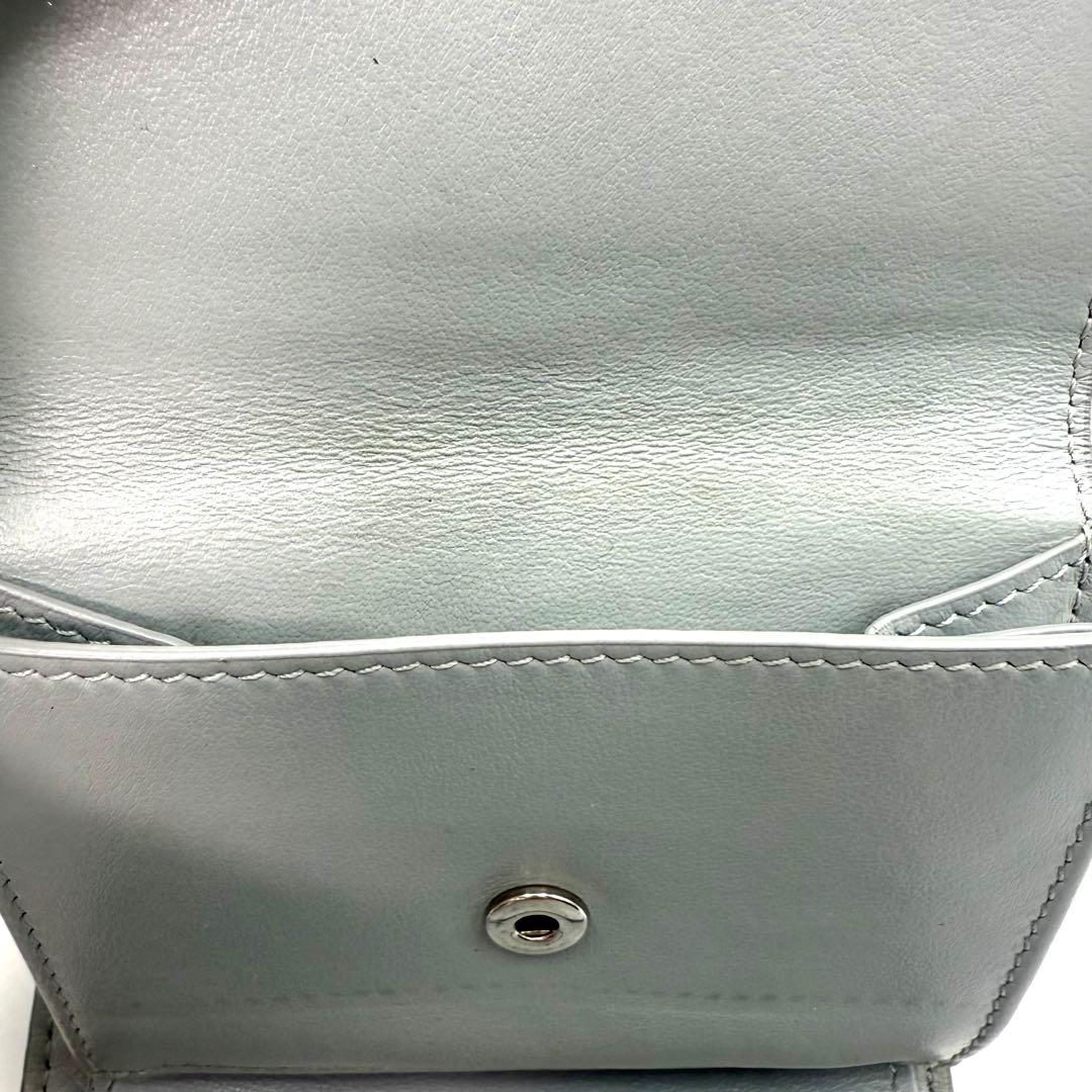 セリーヌCELINE トリオンフ スモールトリフォールド 3つ折り財布 グレー