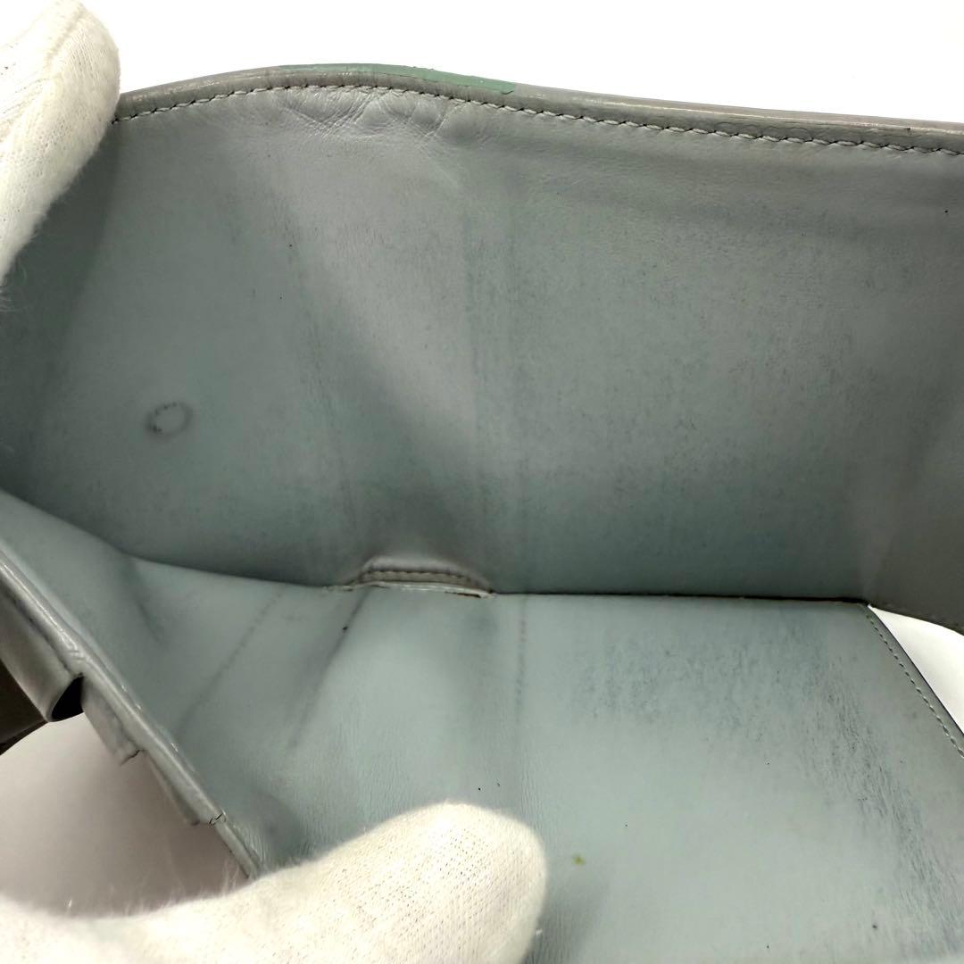 セリーヌCELINE トリオンフ スモールトリフォールド 3つ折り財布 グレー