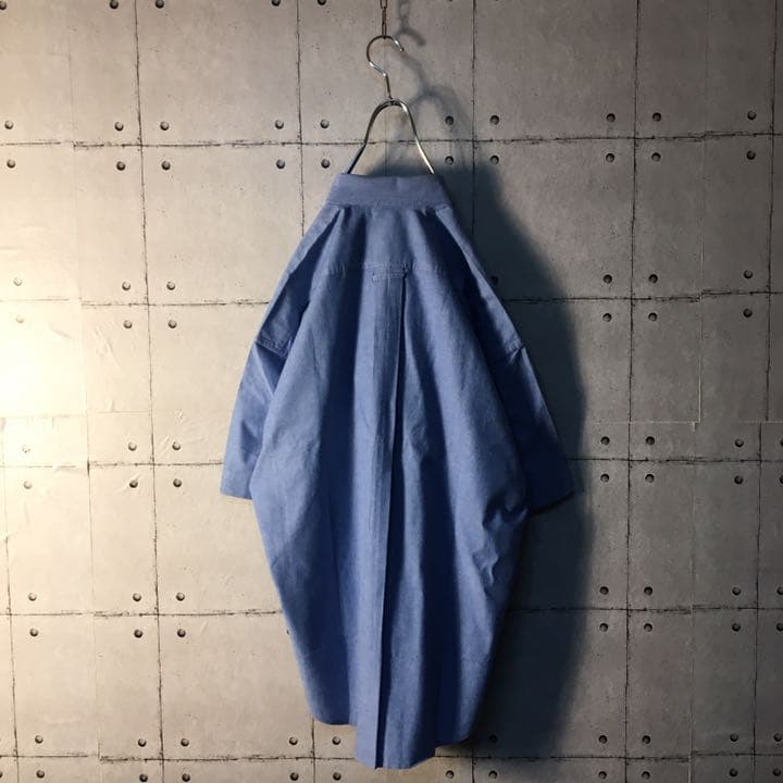 【希少】90s PARIS ルーニー・テューンズ 刺繍ロゴ シャンブレーシャツ