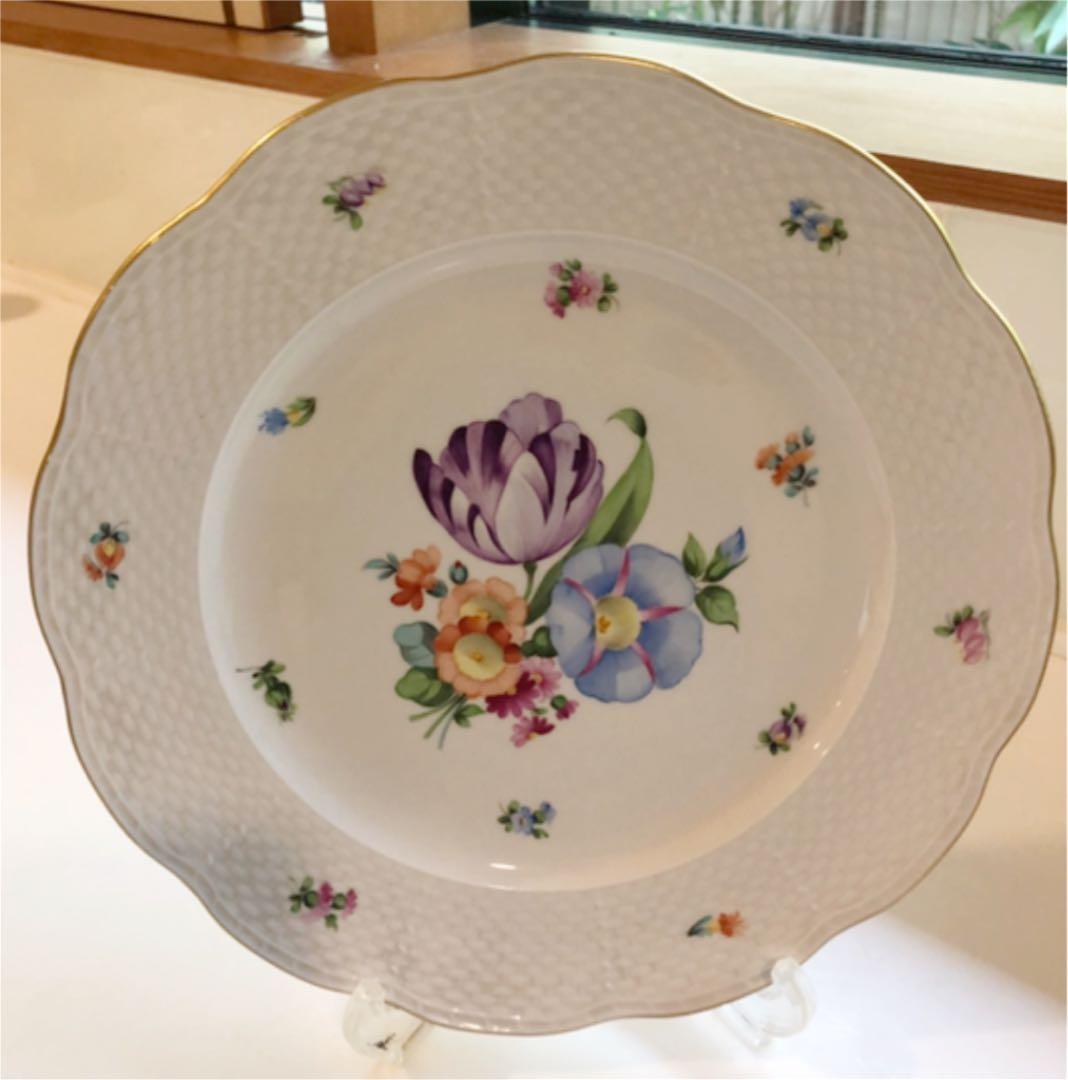 新品値下げいたしました^_^希少ヘレンドハンドペイントフラワーブーケプレート