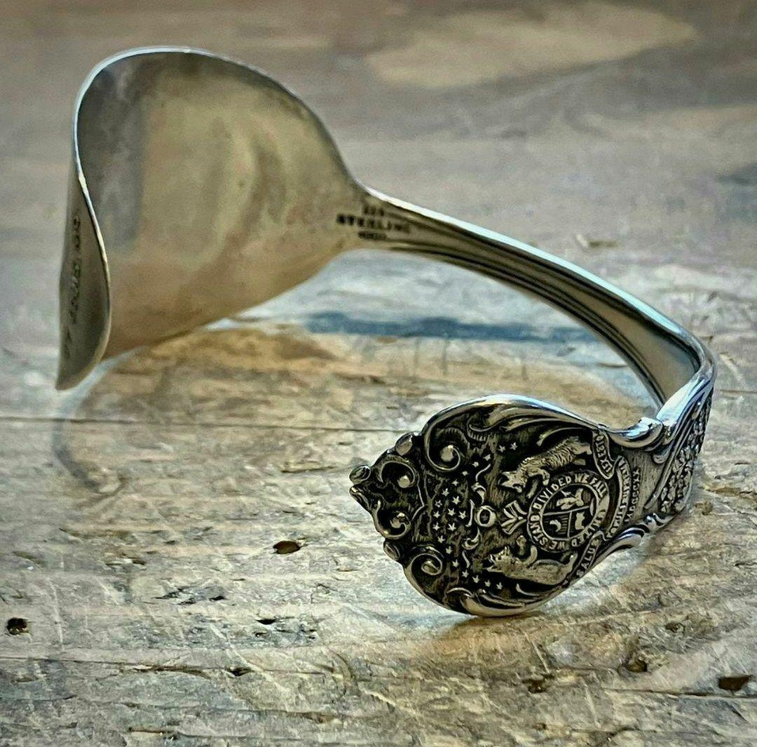 スターリングシルバー　ミズーリ州ヴィンテージスプーンバングル