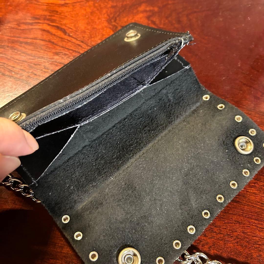 ヴィンテージ　USA　スタッズ　トラッカーウォレット　オモシーチャンネル