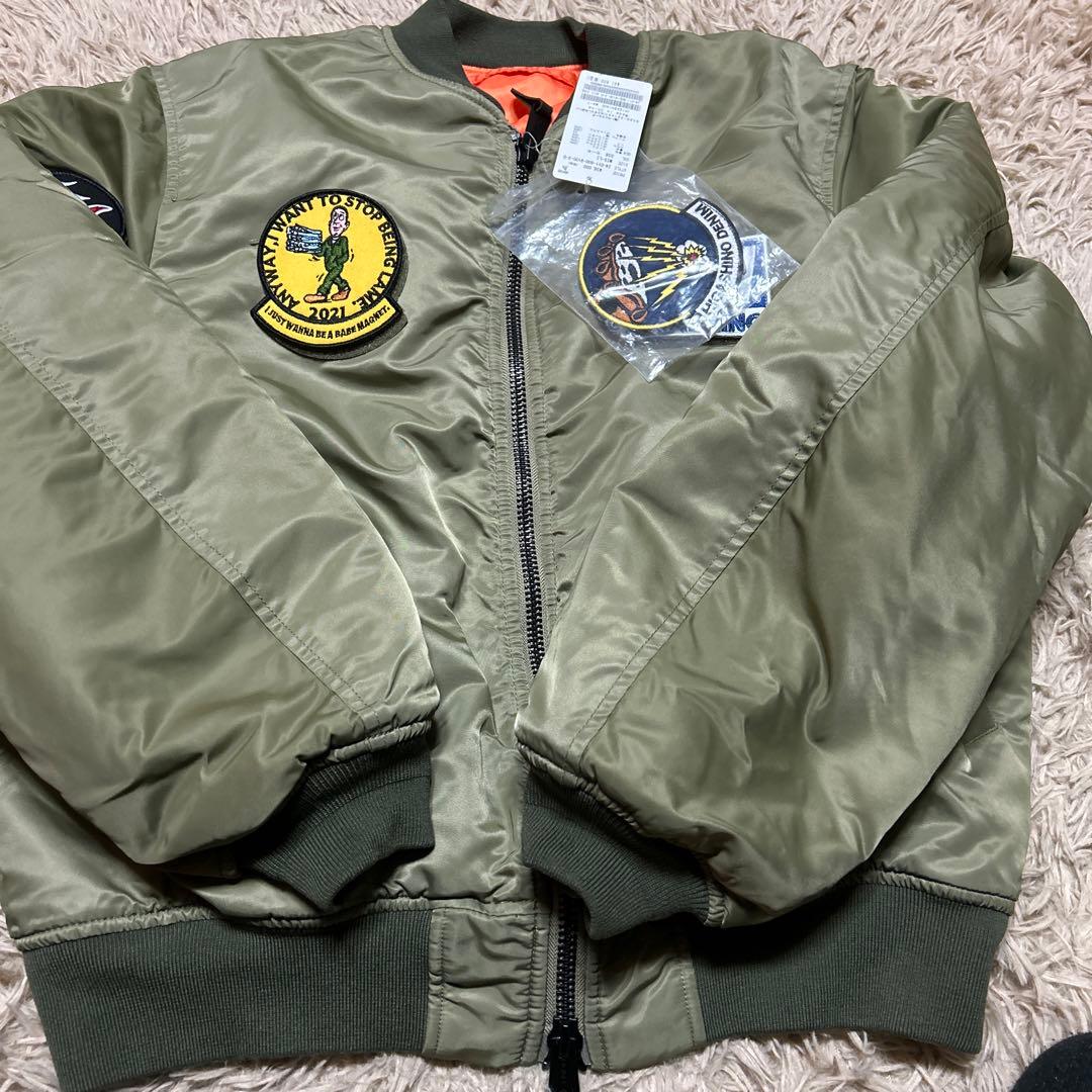 東野デニムMA-1フライトジャケットMアルファバズリクソンズ