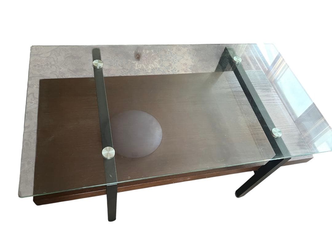 ガラストップ ローテーブル