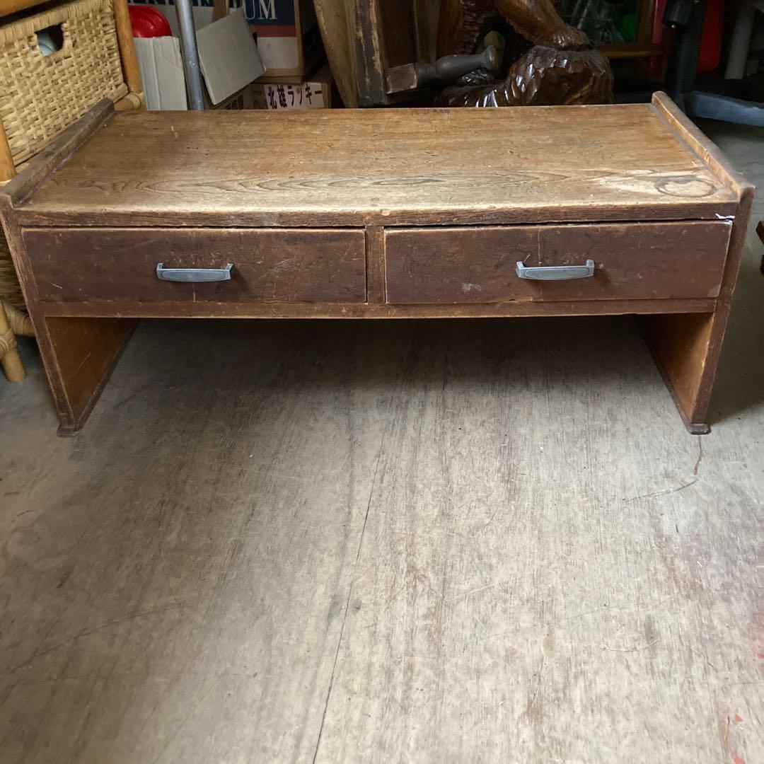 木製文机 2引き出し