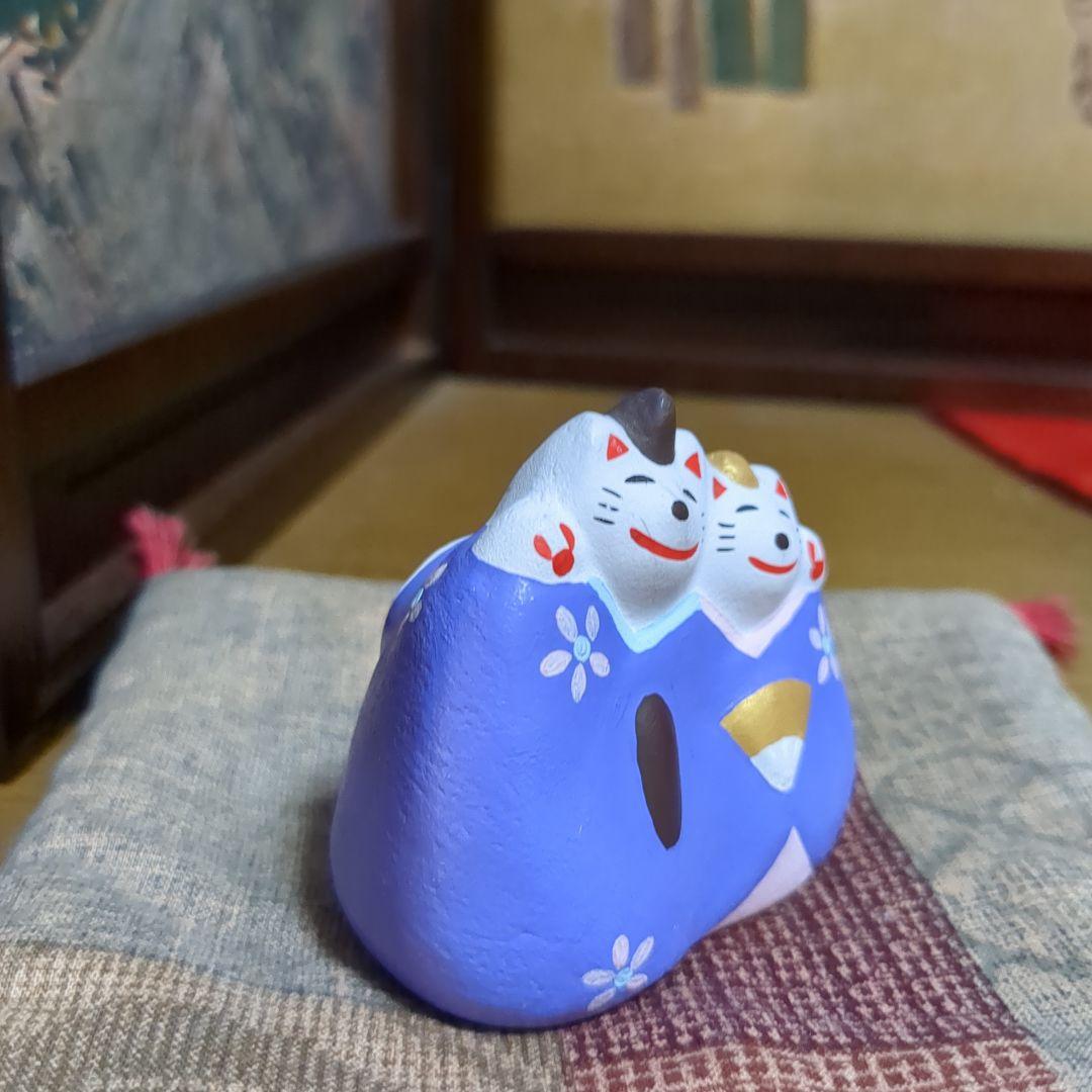 激レア品❤️窯出し猫❤️工房輪葉葉　お雛様