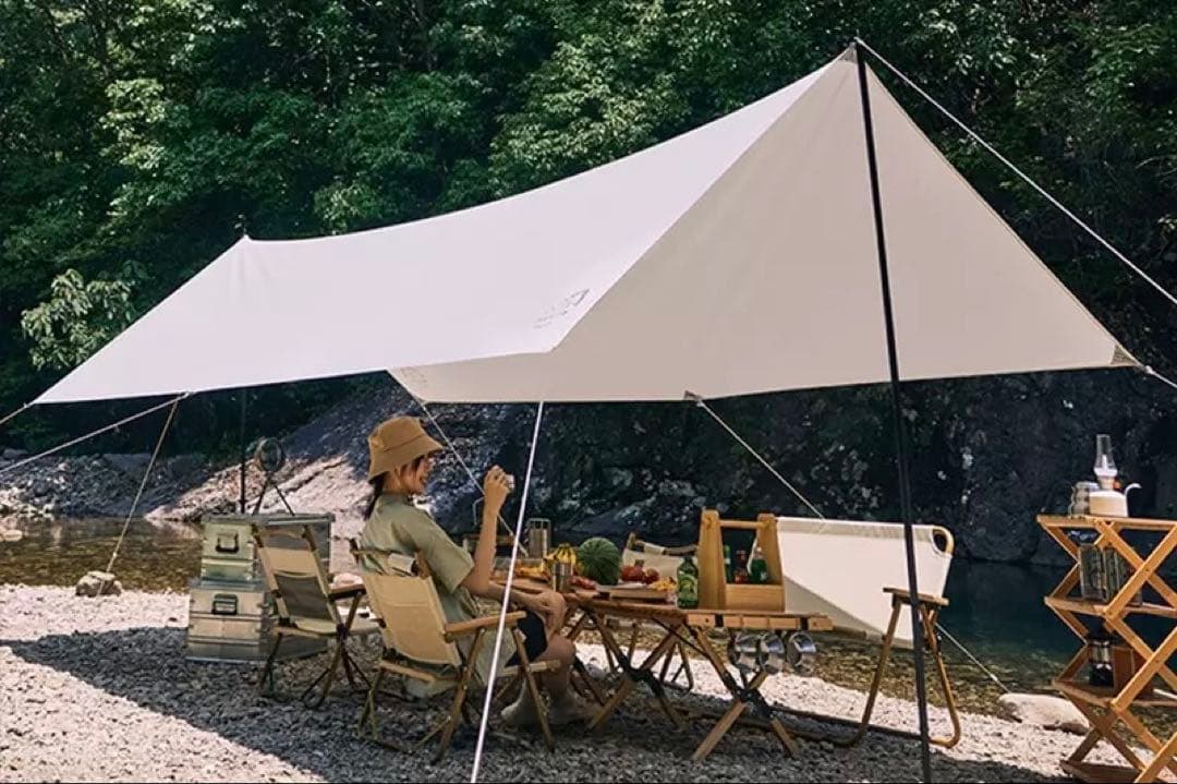 大型ホワイトタープ UVカット機能、COOL2ネッククーラー ネイビー2点セット