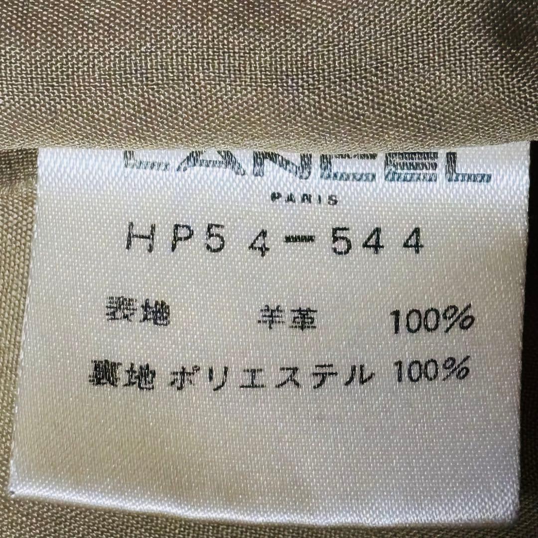 希少 LANCEL トレンチコート ラムレザー 羊革 ブラック 本革 総柄 M