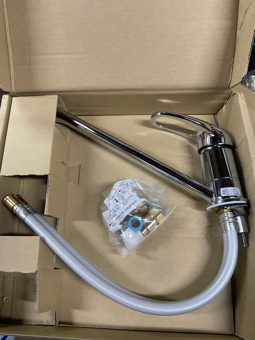 蛇口 本体と金具付きシングルワンホール混合栓　K87111JV-13