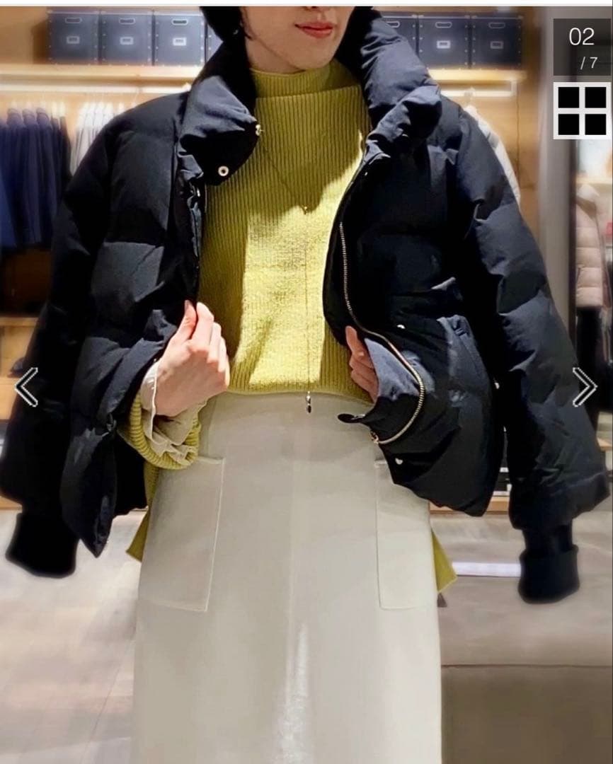 COCO❀abahouse mavie 袖リブシームレススタンドダウン４０