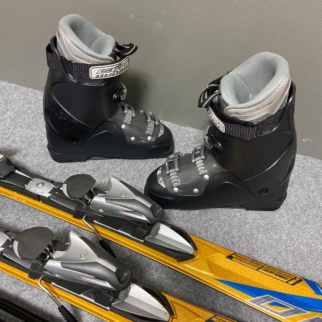 ★メンテナンス済　大人スキーセット　板163cm ブーツ26〜26.5cm