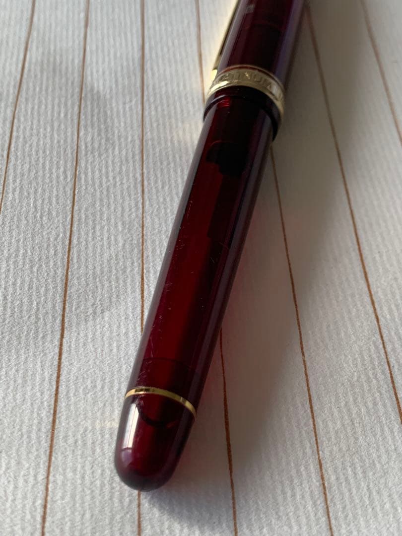 プラチナ 3776 ボルドー 万年筆 14K