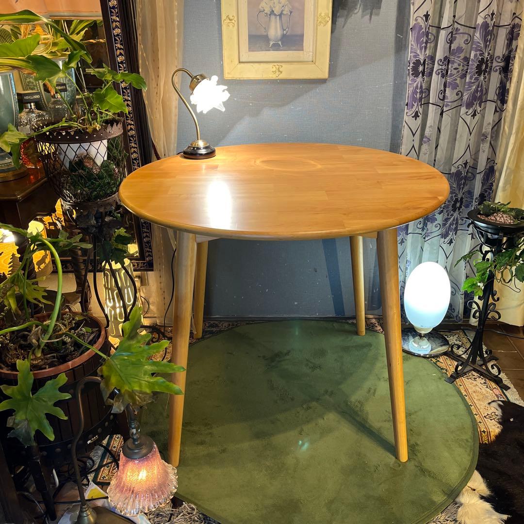 ￼saleアルダーソリッド　ラウンドテーブル　８５丸テーブル　コンパクト