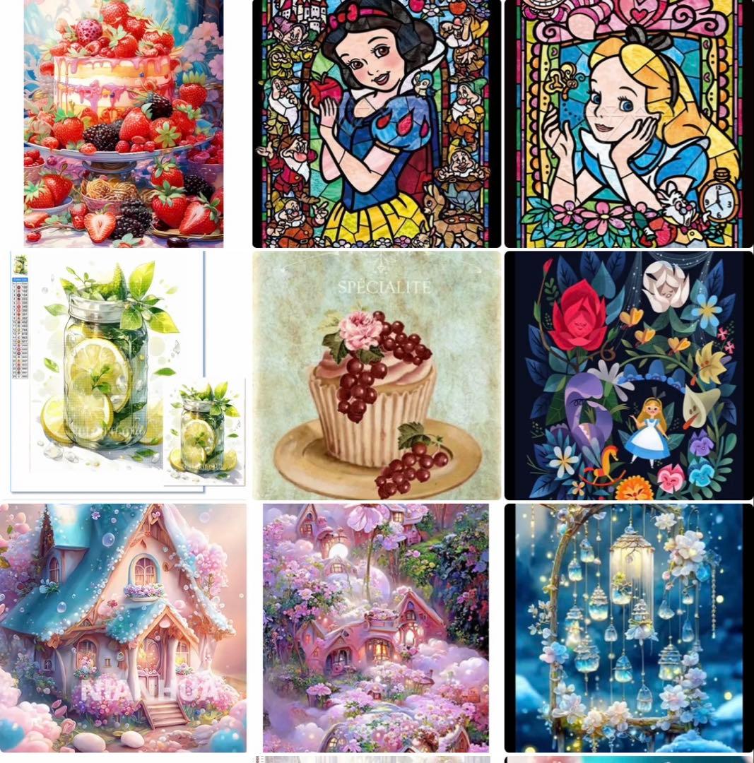 ダイヤモンドアート まとめて18個 ケース付き 訳あり