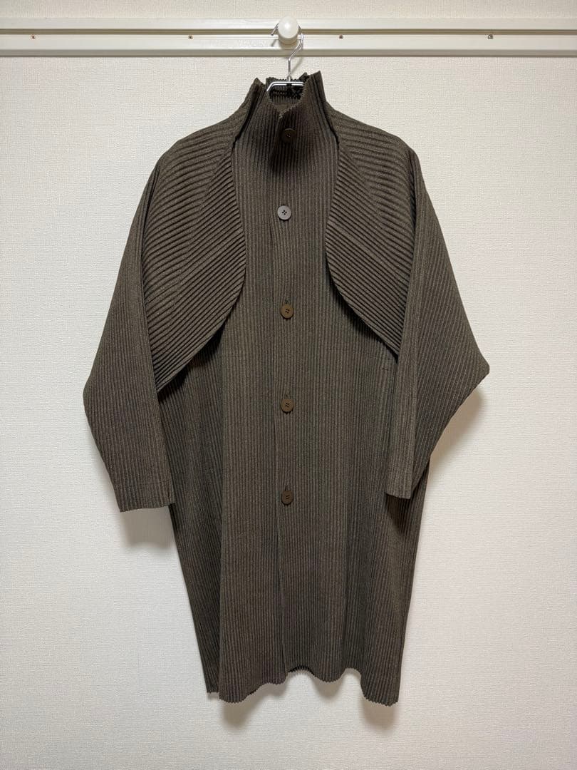 HOMME PLISSE WOOL LIKE LIGHTブラウンサイズ1　コート