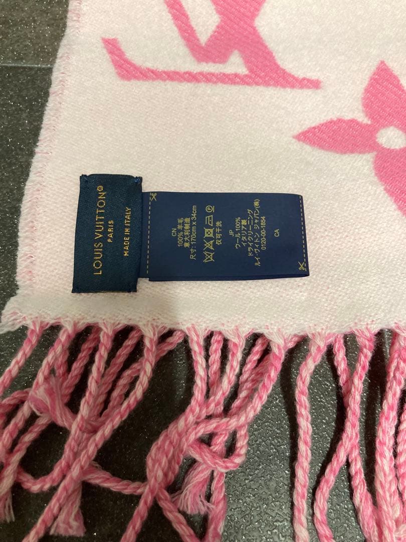 VUITTON マフラー ピンク ルイヴィトン エトール・アメージングラム