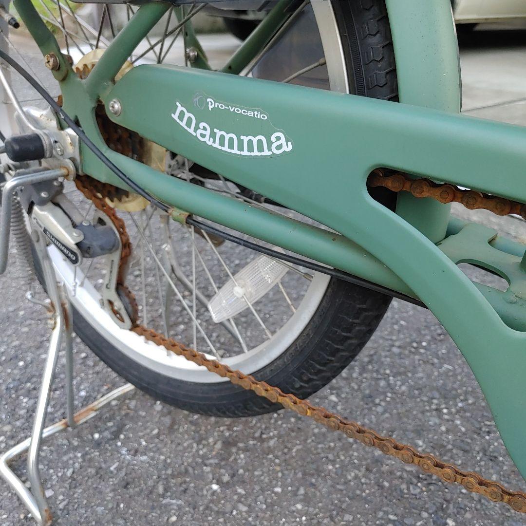 チャイルドシート付き 子供乗せシティサイクル グリーン