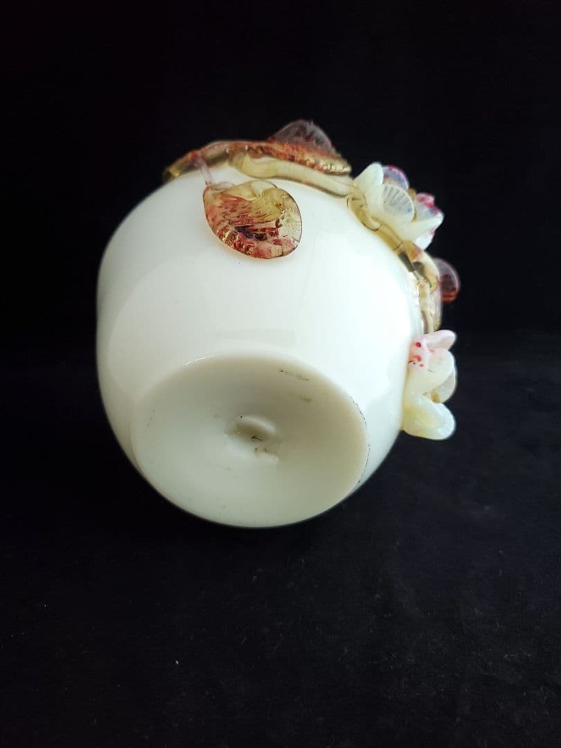 アンティーク ミルクガラス花瓶 19世紀前後 英国製