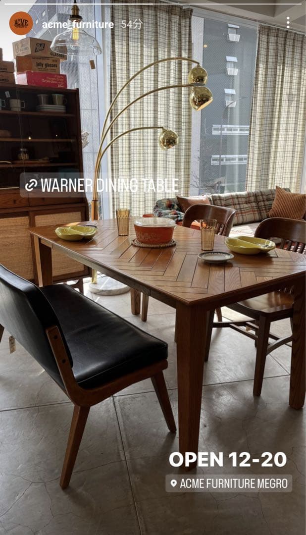 WARNER DINING TABLE ヘリンボーン ACME