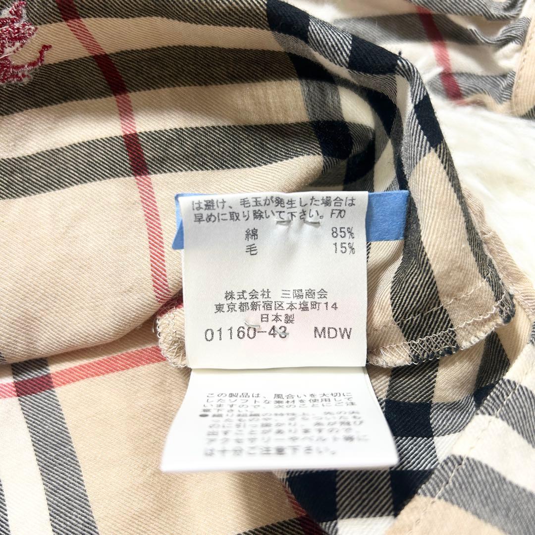 2way✨バーバリーブルーレーベル パフスリーブブラウス ノバチェック 赤刺繍