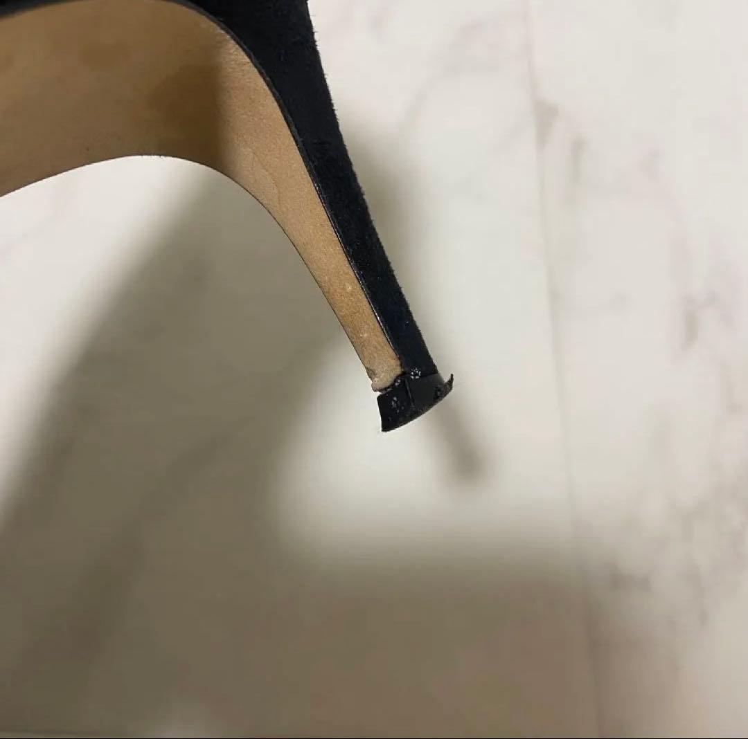 Sergio Rossi SR1 スクエアトゥ スエード ヒールパンプス