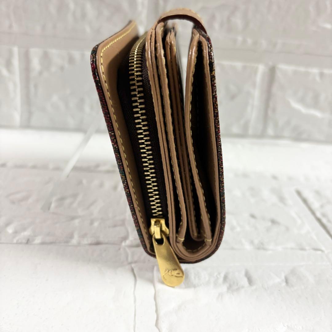 極美品✨️ETRO 二つ折り財布 ペイズリー柄 レザー コンパクトウォレット