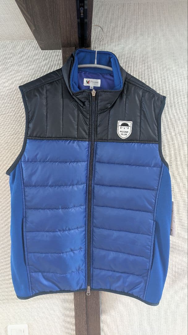 PICONE CLUB ジップアップベスト 青黒