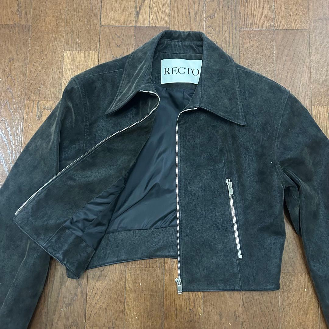 未使用 定価7.7万 レクト フェイクスウェードジャケット ブラック 韓国