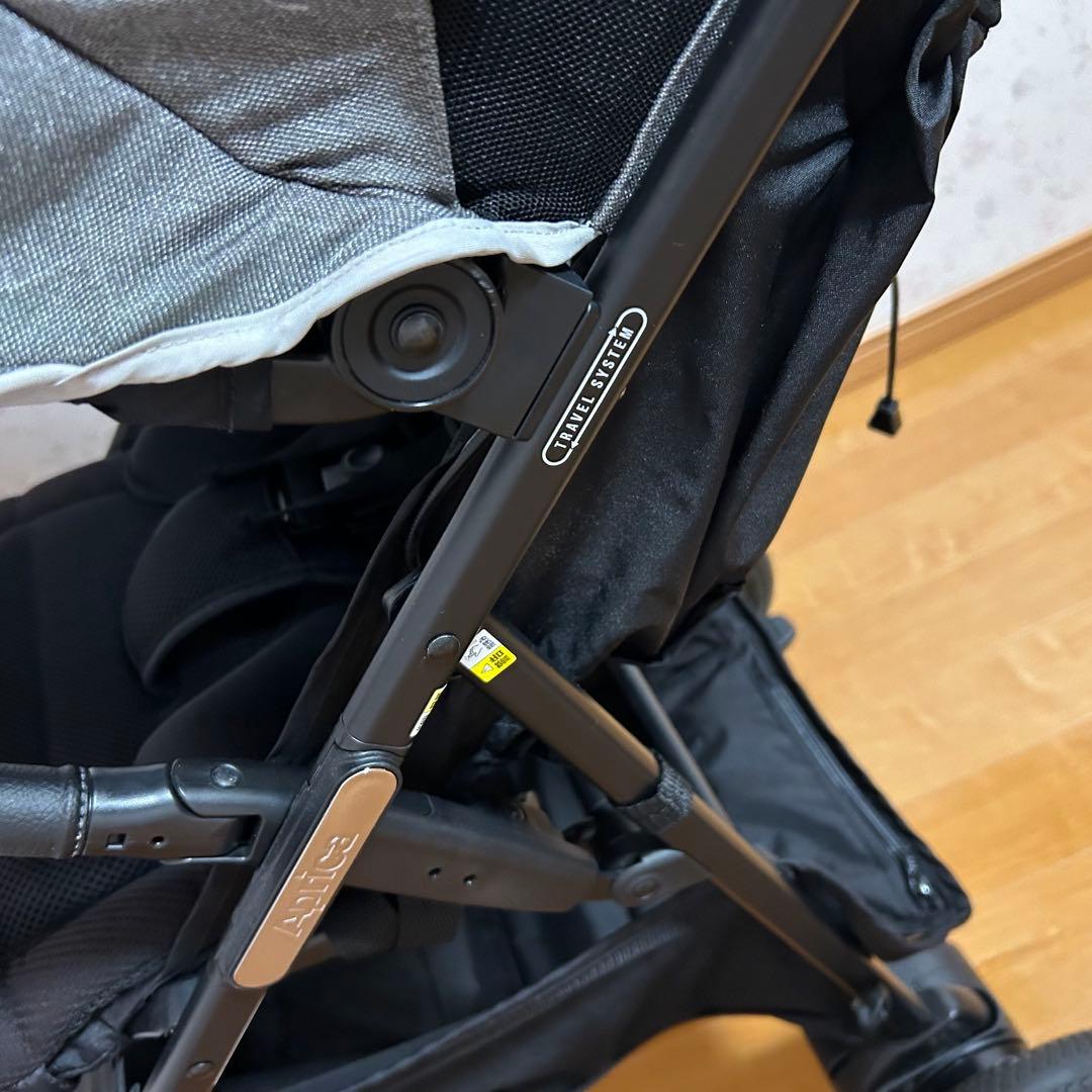 美品　Aprica アップリカ　3輪ベビーカー スムーヴプレミアムAB グレー
