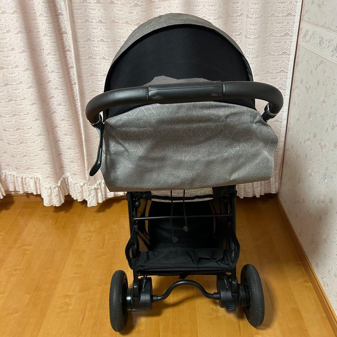 美品　Aprica アップリカ　3輪ベビーカー スムーヴプレミアムAB グレー