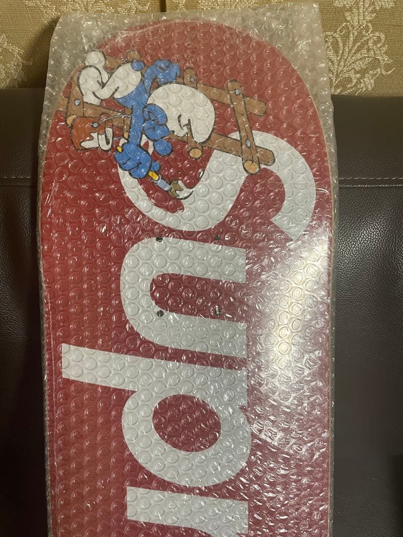 Supreme スケートボードデッキ レッド スマーフ