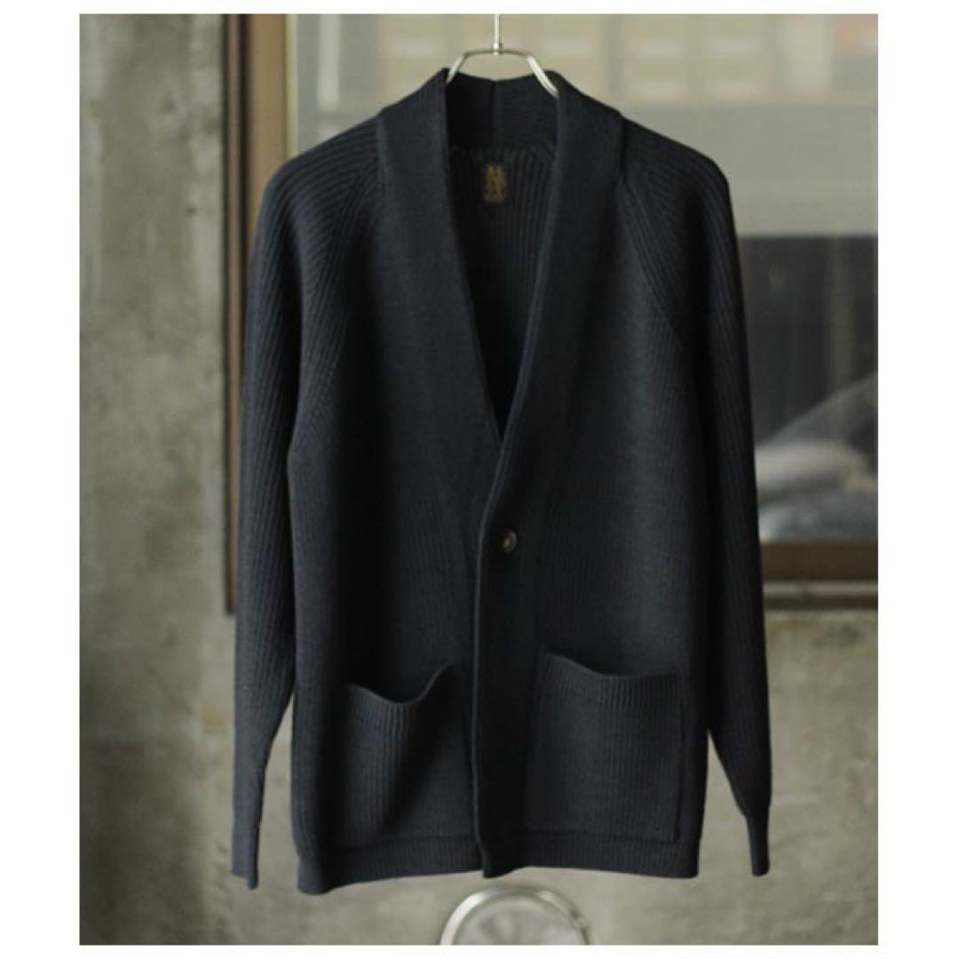 バトナー BATONER 1ボタンカーディガン ネイビー