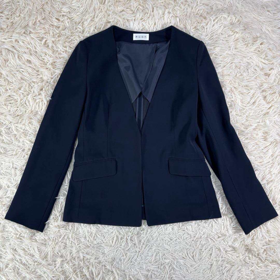 PLST プラステ　セットアップスーツ　カラーレス　パンツ　洗えるスーツ