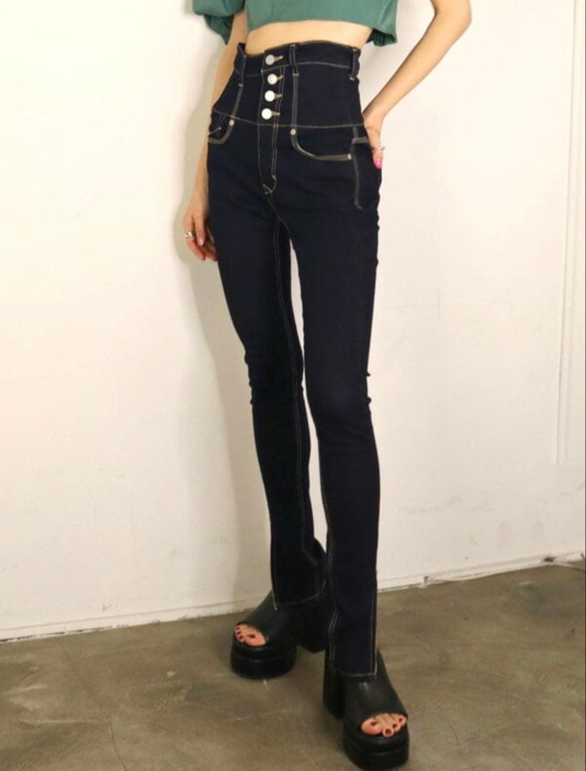 EMODA アシンメトリーラインハイウエストパギンス サイズ2