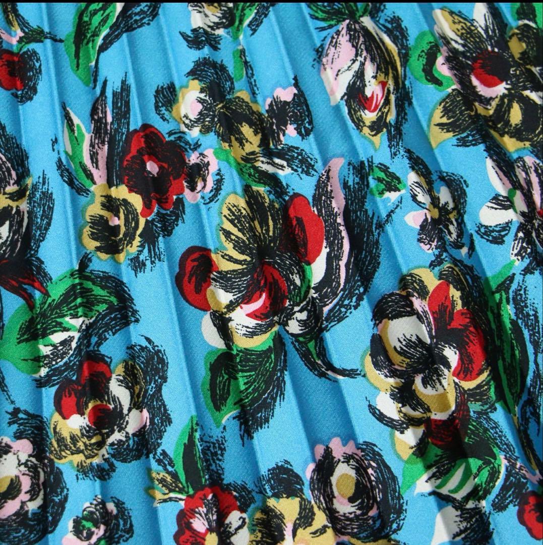 VERMEIL par iena 花柄プリーツロングスカート