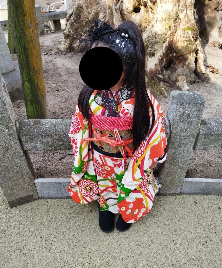 七五三 7歳 アンティーク 着物 リメイク