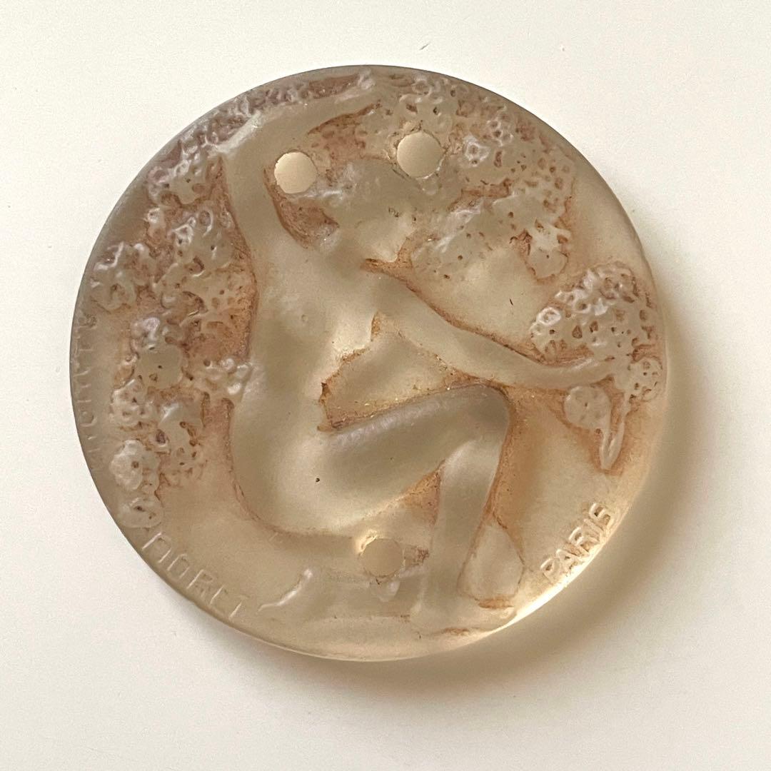 ルネ・ラリック メダリオン フィオレ パチネ彩色 ペンダント R.Lalique