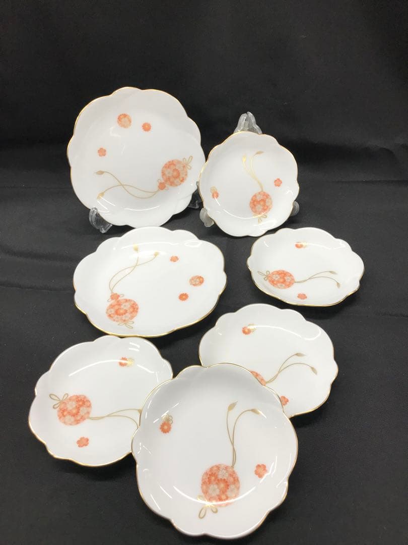 【美品】大倉陶園　花鞠　小皿　中皿　7P