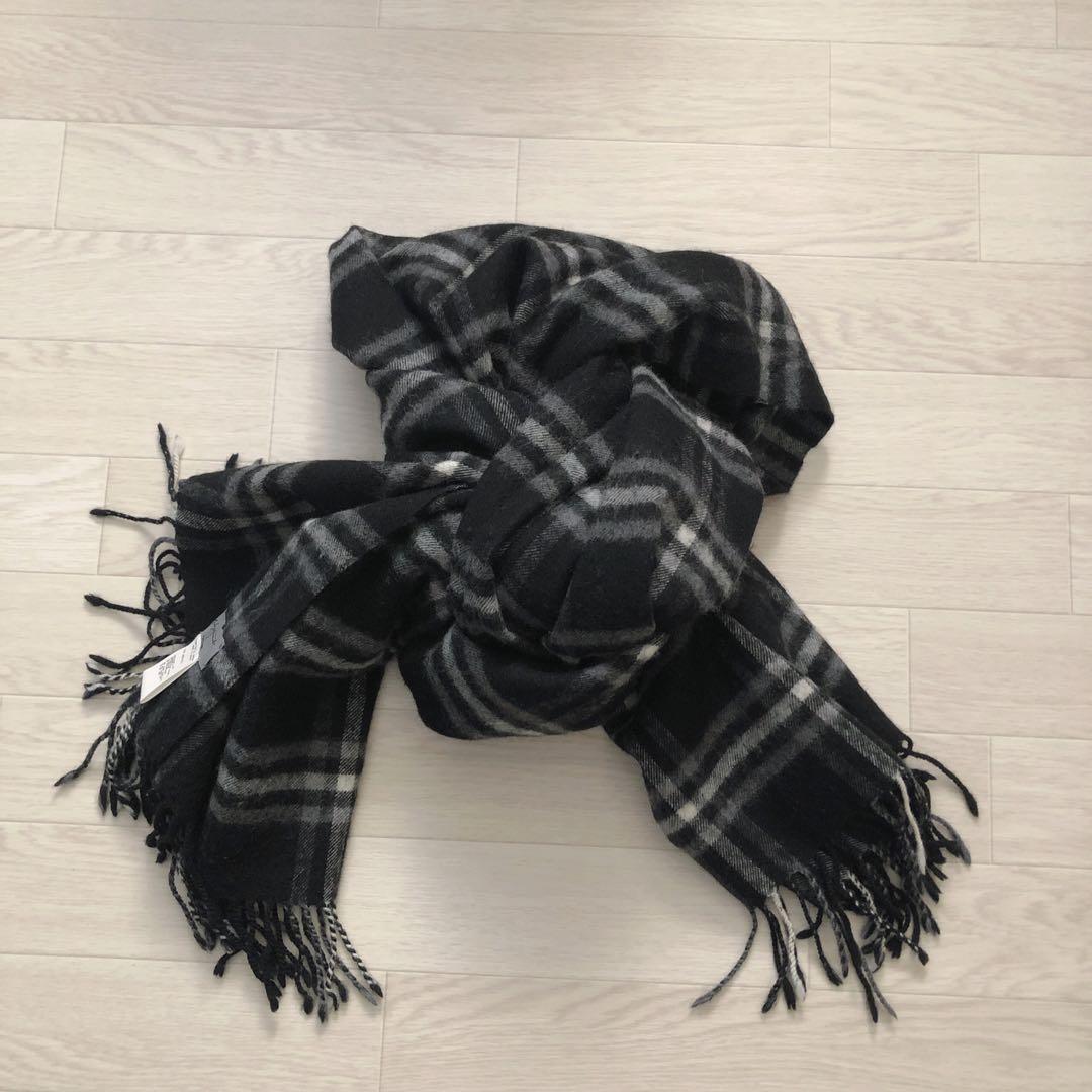 美品　Yohji Yamamoto ヨージヤマモト　大判ストール　チェック柄