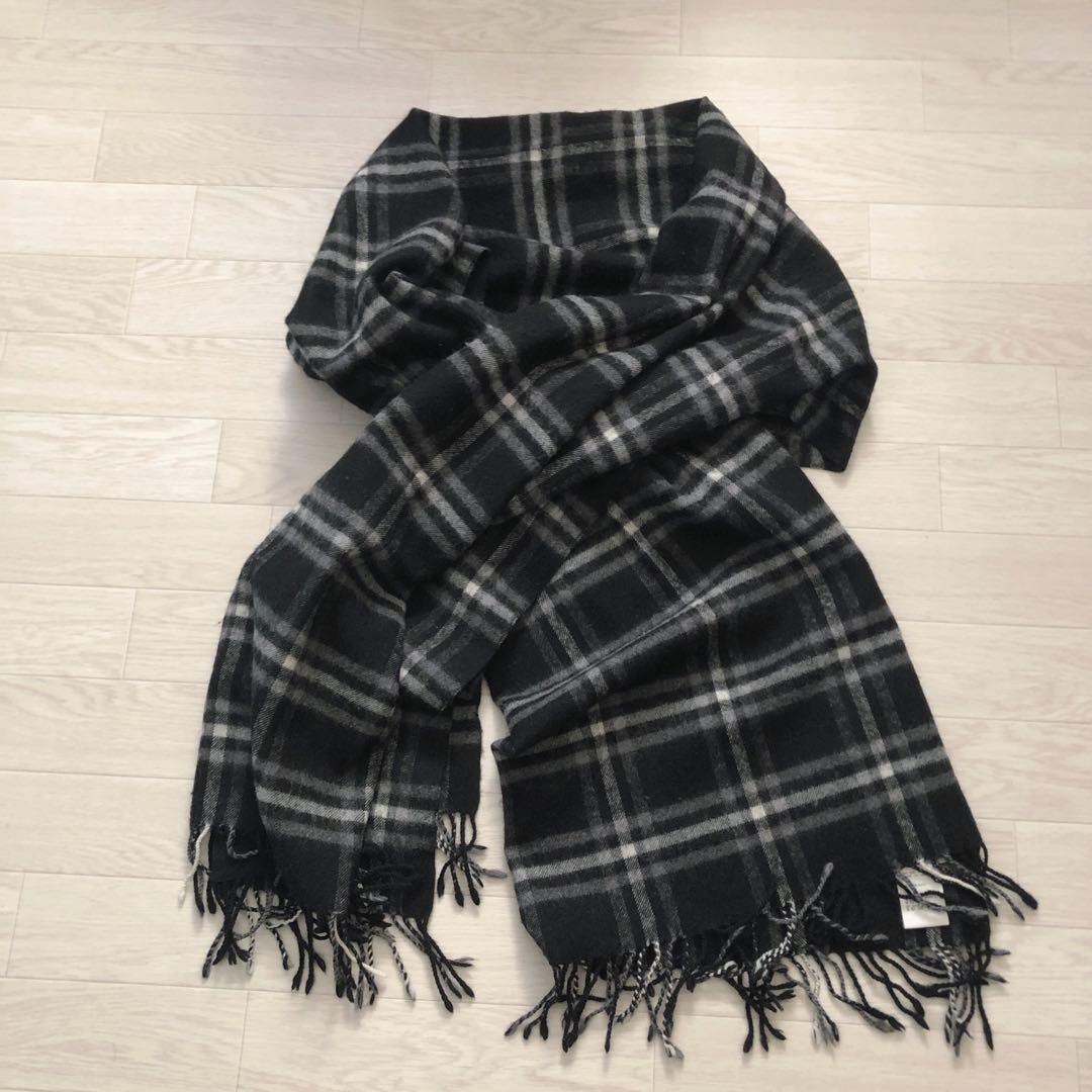 美品　Yohji Yamamoto ヨージヤマモト　大判ストール　チェック柄