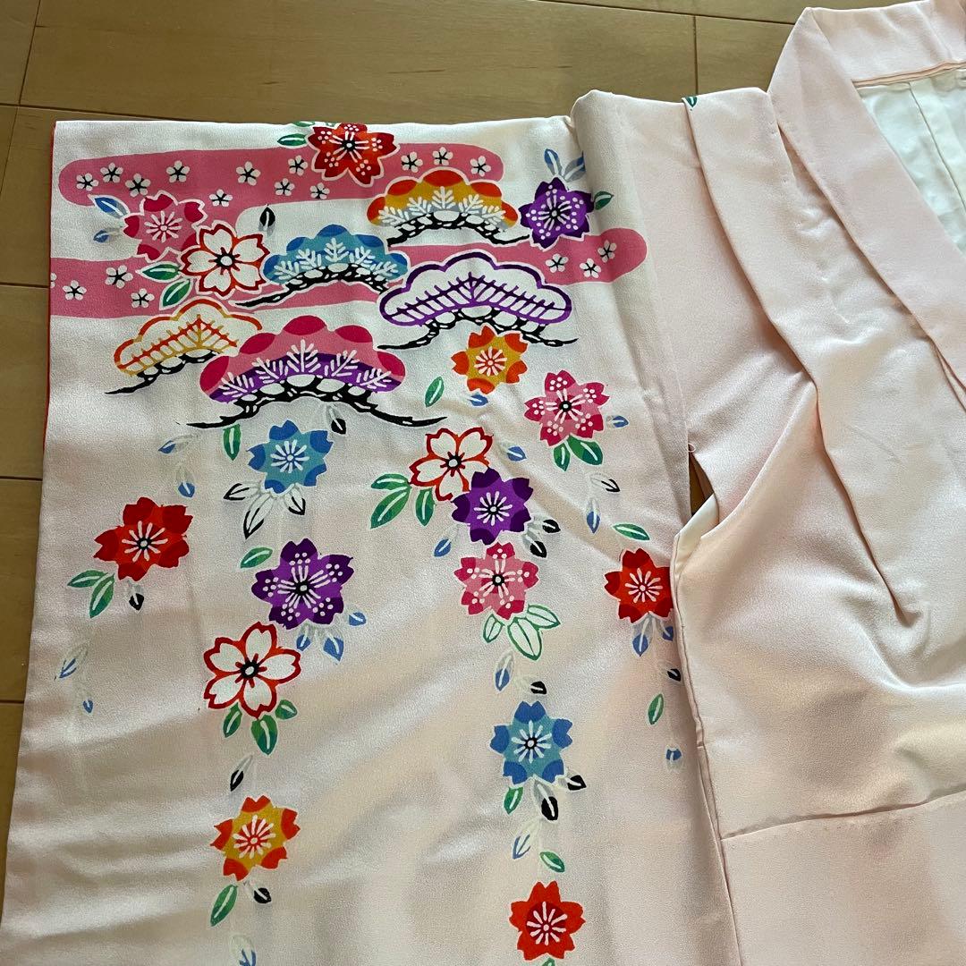 紅型　七五三　7歳　正絹着物セット　四つ身　四ツ身　七歳　花鳥柄