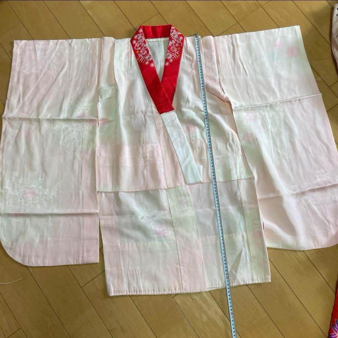 紅型　七五三　7歳　正絹着物セット　四つ身　四ツ身　七歳　花鳥柄