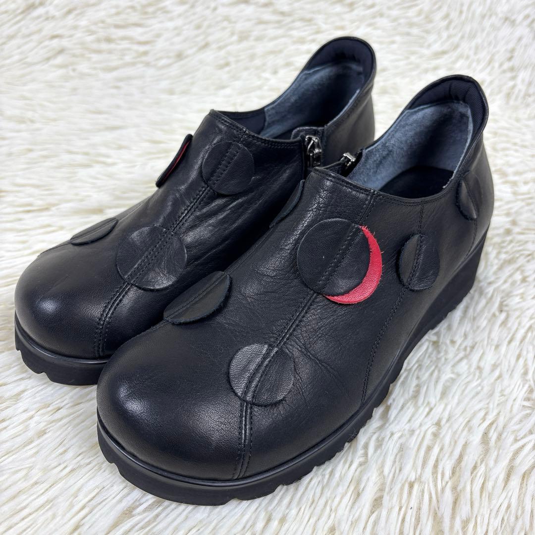 美品、慈雨、ジウ、センソユニコ、サイドジップ、レザーシューズ、靴