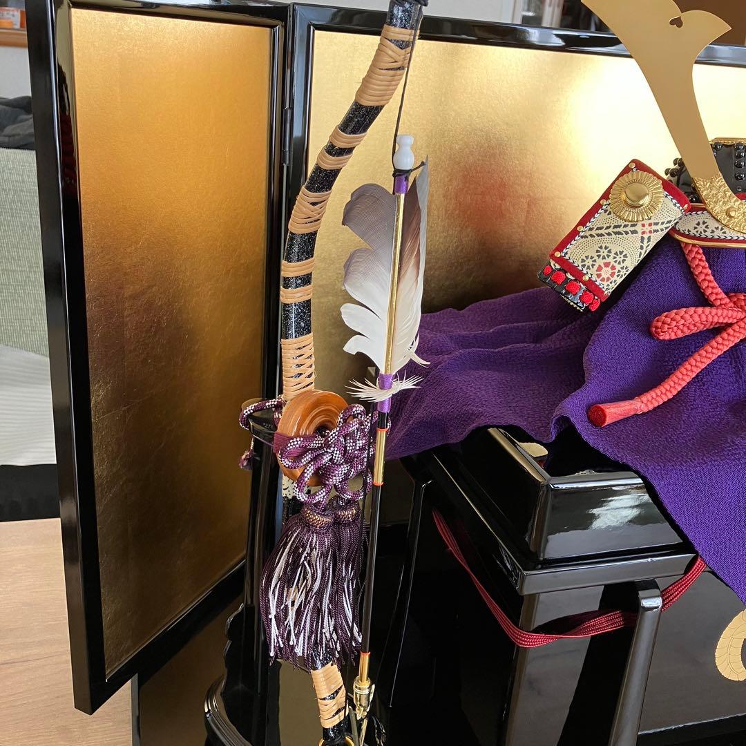 美品　加藤一￼曹作　￼五月人形 兜と刀と弓矢付　工芸品　￼こどもの日