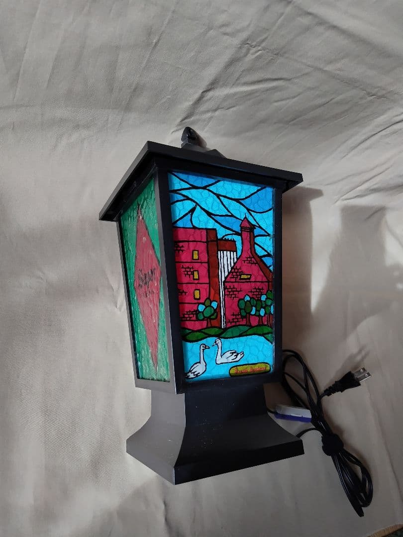 ニッカランタン　ウィスキー ステンドグラス 電気スタンド 昭和レトロ