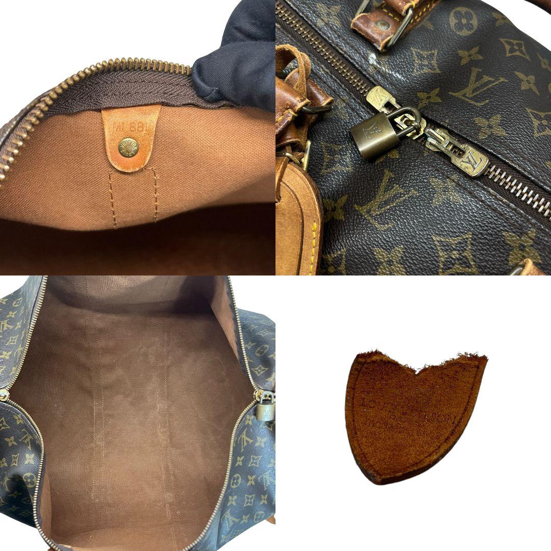 【鑑定済】ルイヴィトン　モノグラム　キーポル60 　ボストンバッグ　ブラウン　茶