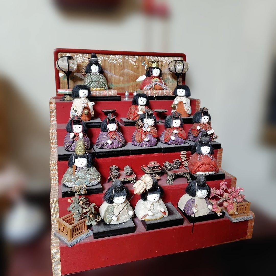 昭和レトロ雛人形 飾り5段　アンテーク