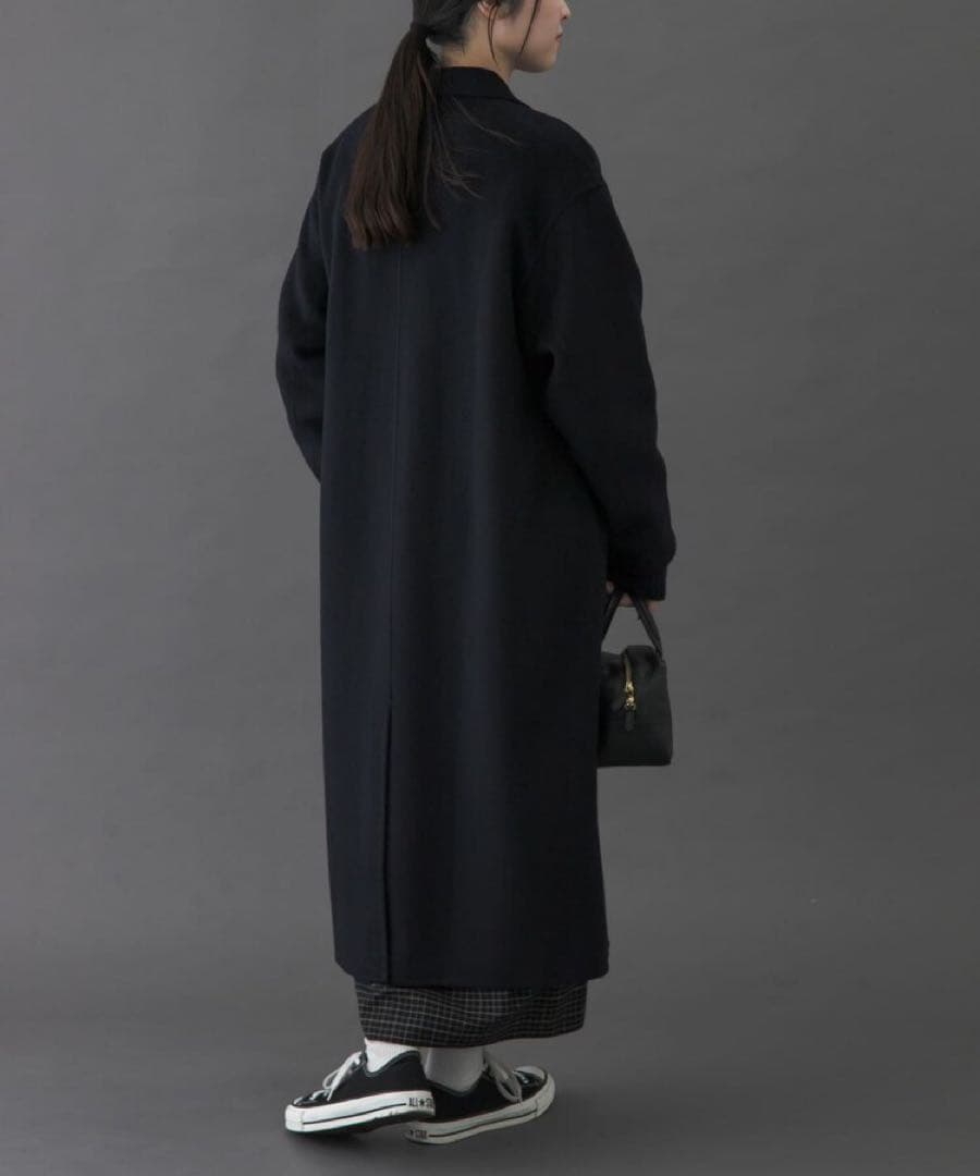 （Sarasa＊ ）FORK&SPOON　リバーロングコート（ネイビー）
